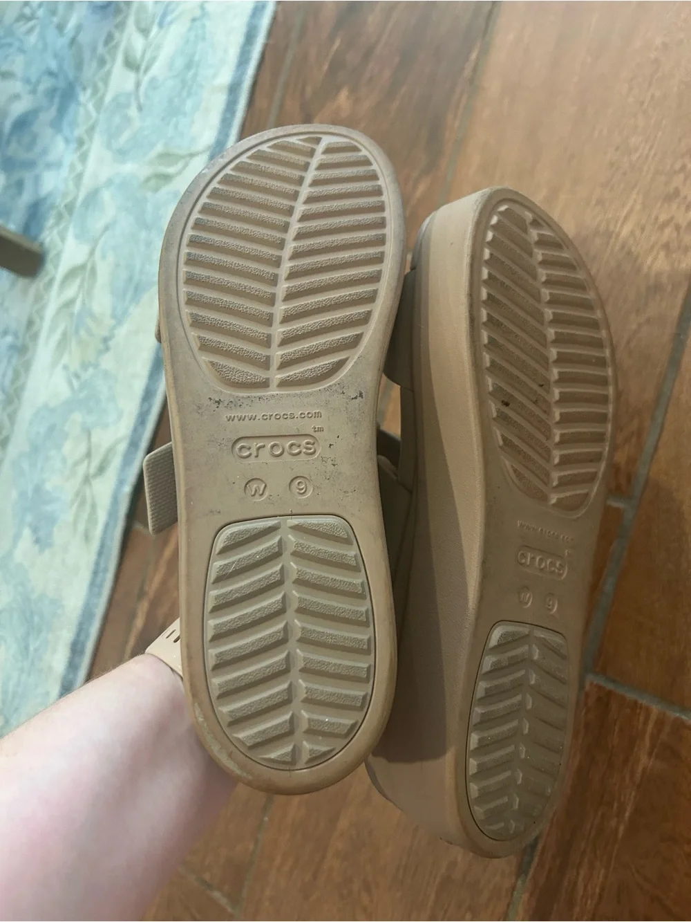 Crocs size 9 slip on wedge sandals
